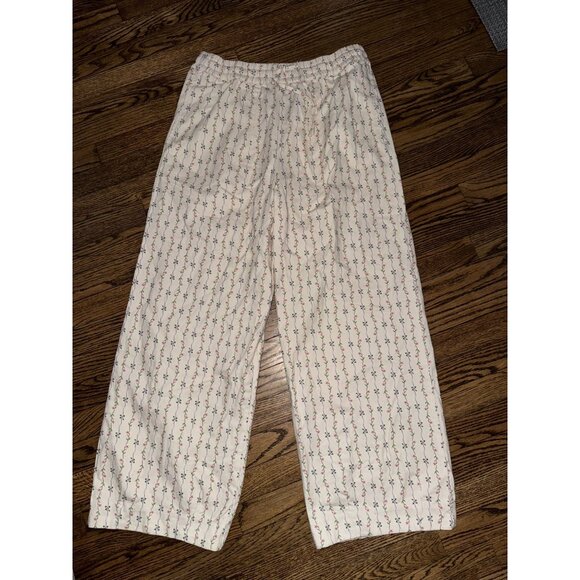 NWT DAMSON MADDER Goodnature Rafe Jeans White Floral Stripe Size UK 14 US 10 - Picture 2 of 5